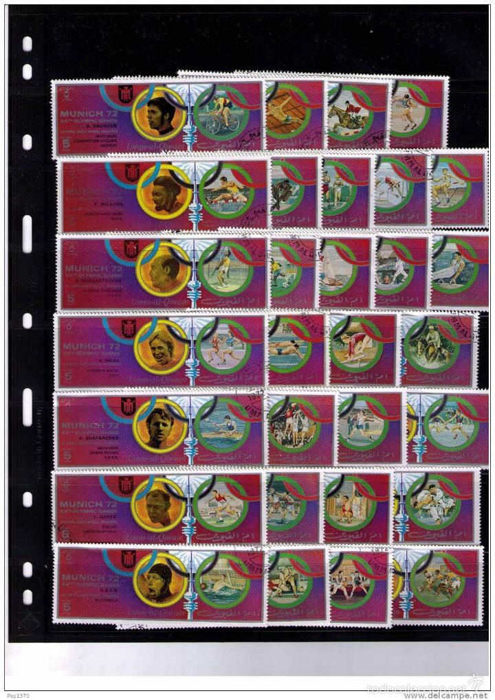 Timbres: UMM AL QIWAIN 1972 - JUEGOS OLIMPICOS DE MUNICH 72 - SERIE DE 30 SELLOS