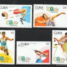Sellos: CUBA 3238/42** - AÑO 1992 - COPA MUNDIAL DE ATLETISMO, HABANA 92
