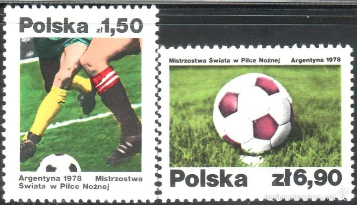 Briefmarken: SELLOS DEPORTES FUTBOL. POLONIA 1978 Copa de F&uacute;tbol 1978 Argentina 2384/85 2v.
