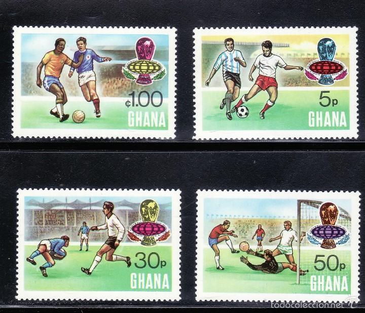 Briefmarken: SELLOS DEPORTES FUTBOL. GHANA 1974 503/06 4v.
