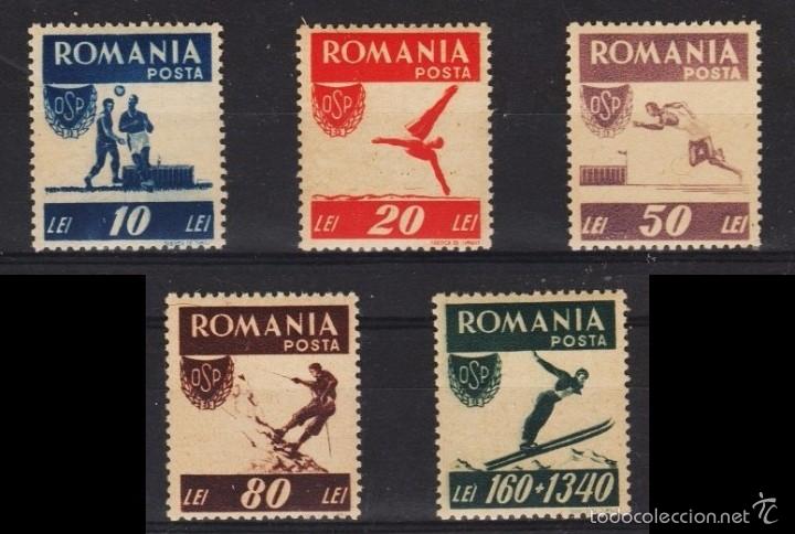 Selos: RUMANIA 1946 - DEPORTES -  YVERT N&ordm; 916-920 DENTADA