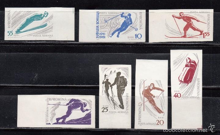 Selos: RUMANIA 1961 - DEPORTES DE MONTA&Ntilde;A - YVERT N&ordm; AEREOS 134-140 SIN DENTAR