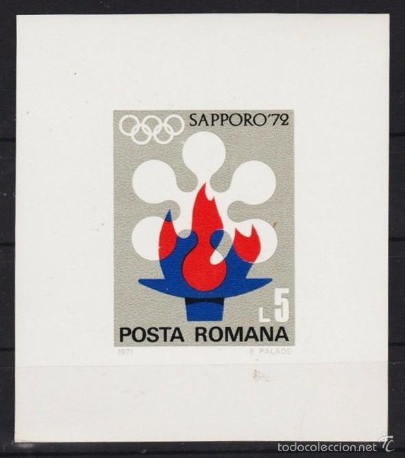 Selos: RUMANIA 1971 - OLYMPICS SAPPORO 72 - YVERT BLOCK N&ordm; 92