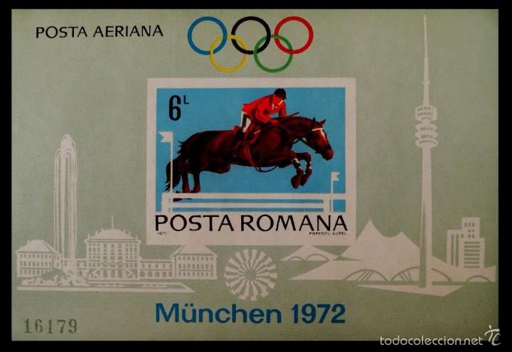 Selos: RUMANIA 1972 - JJOO  MUNICH 72 - YVERT BLOCK N&ordm; 95 (catalogo 130 euros)