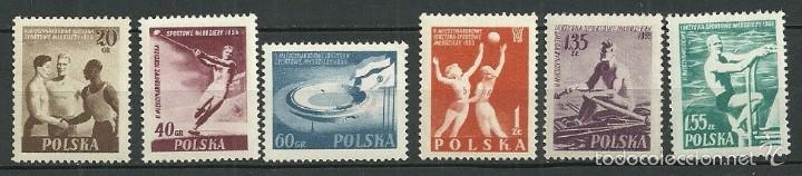 Selos: POLONIA 1955 - DEPORTES - SPORTS - YVERT N&ordm; 827-832**