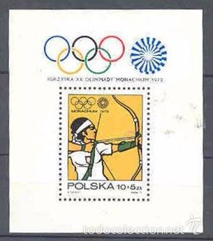 Selos: POLONIA 1972 - JJOO MUNICH 72 - YVERT BLOCK N&ordm; 57