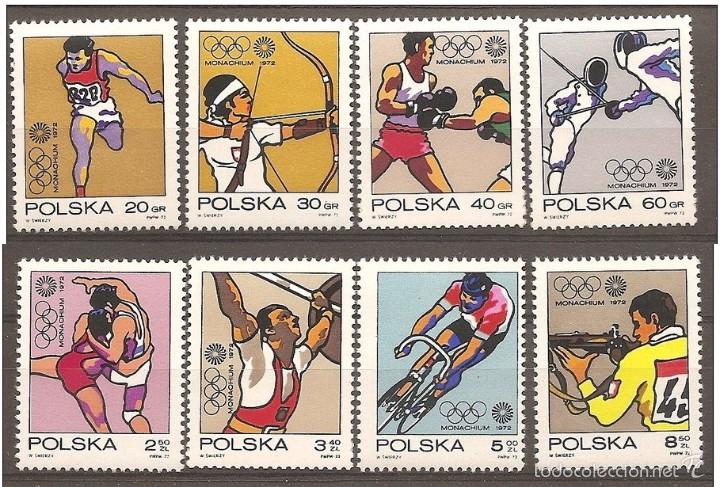 Selos: POLONIA 1972 - JJOO MUNICH 72 - YVERT  N&ordm; 1995-2002