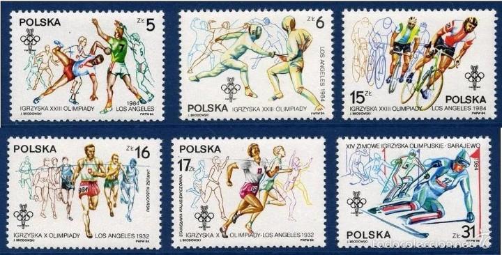 Selos: POLONIA 1984 - OLYMPICS LOS ANGELES 84 - YVERT N&ordm; 2725-2729