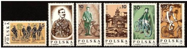 Selos: POLONIA 1986 - SOCIEDAD CICLISTA - YVERT N&ordm; 2879-2884
