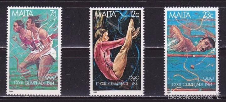 Selos: MALTA 1984 - OLYMPICS LOS ANGELES 84 - YVERT N&ordm; 691-693