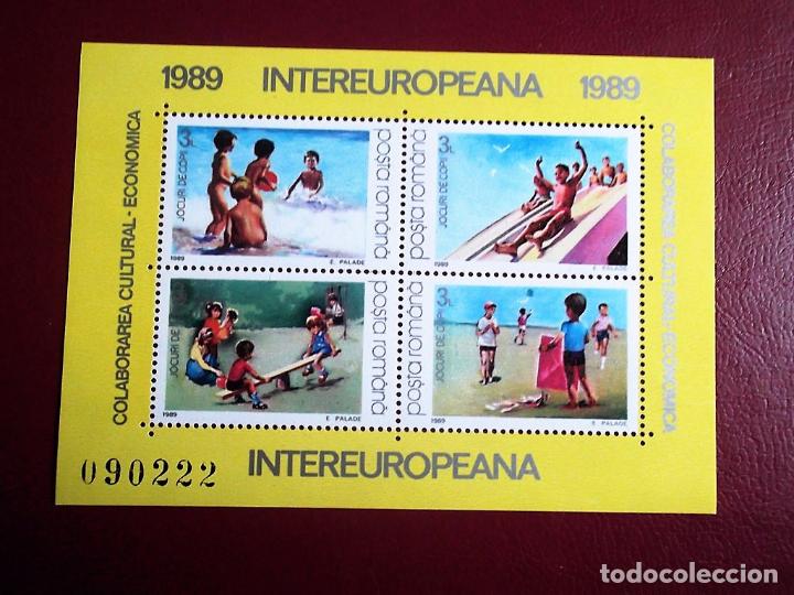 Selos: Ruman&iacute;a. HB 204 Colaboraci&oacute;n econ&oacute;mica y cultural intereuropea: Juegos infantiles en la playa, tobog