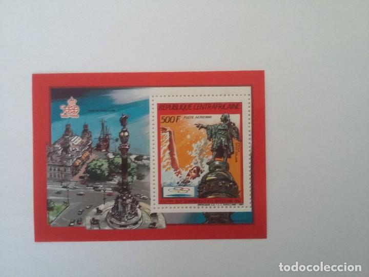 Timbres: REPUBLICA CENTROAFRICANA - JUEGOS OLIMPICOS - OLYMPIC GAMES BARCELONA 92 - YVERT HOJA N&ordm; 90 HB90 **M