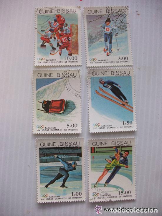 Timbres: LOTE DE 6 SELLOS DE GUINEA BISSAU: OLIMPIADAS DE INVIERNO DE SARAJEVO