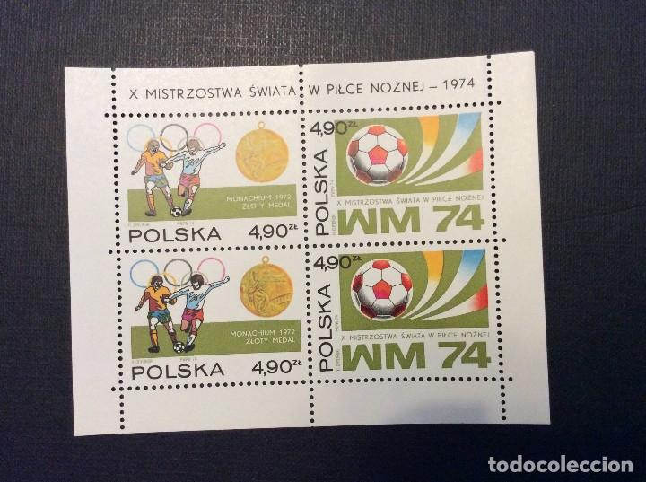 Timbres: POLONIA N&ordm; YVERT HB 65*** A&Ntilde;O 1974, CAMPEONATO MUNDIAL DE FUTBOL