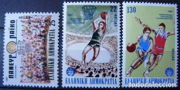 Timbres: GRECIA - YVERT 1629/31 ** NUEVO SIN FIJASELLO - BALONCESTO (S020)