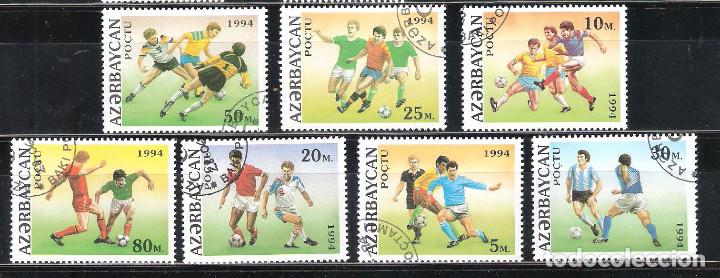 Sellos: AZERBAIYAN n&ordm; 149/155&ordm; COPA MUNDIAL DE F&Uacute;TBOL. SERIE COMPLETA