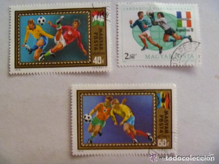 Sellos: LOTE DE 3 SELLOS DE HUNGRIA ( EPOCA COMUNISTA ) : MUNDIALES DE FUTBOL