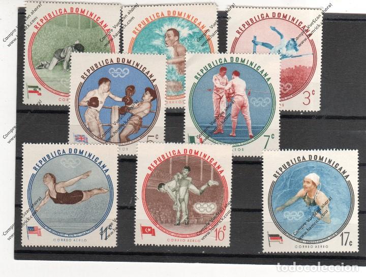 Sellos: R.Dominicaine n&ordm;542 al 546 y ae 146 al 148 (**)