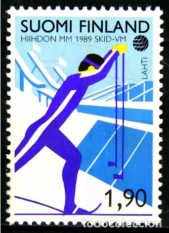 Selos: FINLANDIA 1989 - CAMPEONATO DEL MUNDO DE SKI - YVERT N&ordm; 1034**