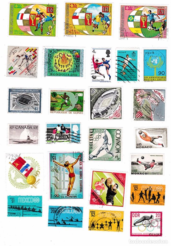 Selos: lote de 25 sellos deportes olimpiadas mundiales futbol etc