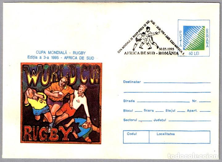 Sellos: Matasellos COPA DE MUNDO DE RUGBY1995 - SUDAFRICA - SUDAFRICA vs RUMANIA. Cluj Napoca 1995