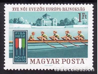 Sellos: HUNGRIA 1970 - CAMPEONATO DE EUROPA DE REMO - YVERT N&ordm; 2108**