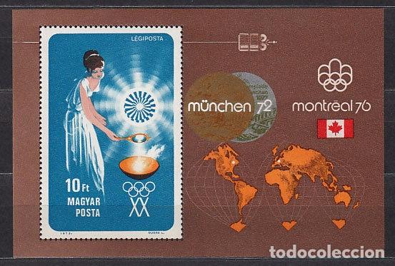 Sellos: HUNGRIA 1973 - OLYMPICS MUNICH 72 - MEDALLAS - YVERT N&ordm; HB 102** DENTADA