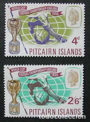 Sellos: PITCAIRN 1966 - COPA DEL MUNDO DE FOOTBALL ENGLAND 66 - YVERT N&ordm; 59-60**