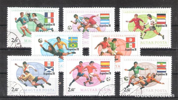 Sellos: HUNGRIA n&ordm; 2601/2608&ordm; Copa mundial de f&uacute;tbol Argentina 78.Serie Completa