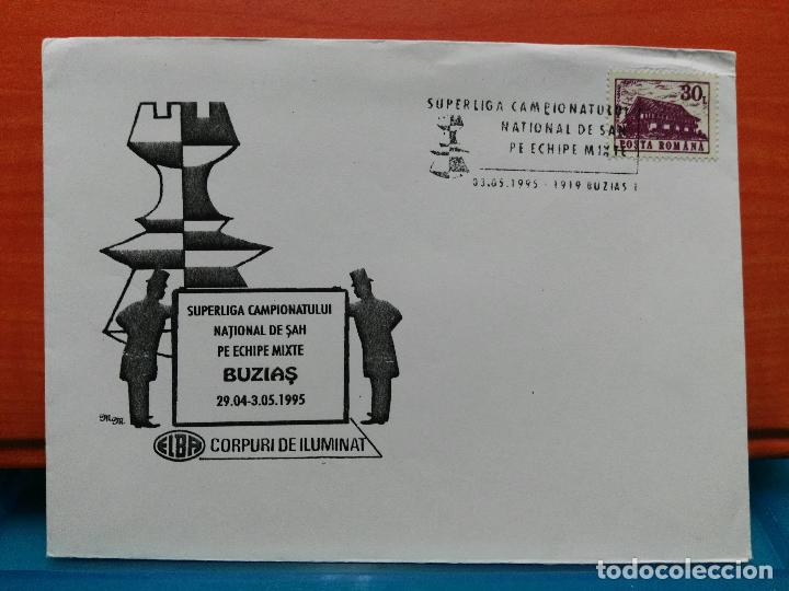 Timbres: AJEDREZ. RUMAN&Iacute;A. SUPERLIGA DEL CAMPEONATO DE AJEDREZ POR EQUIPOS MIXTOS. BUZIAS 1995