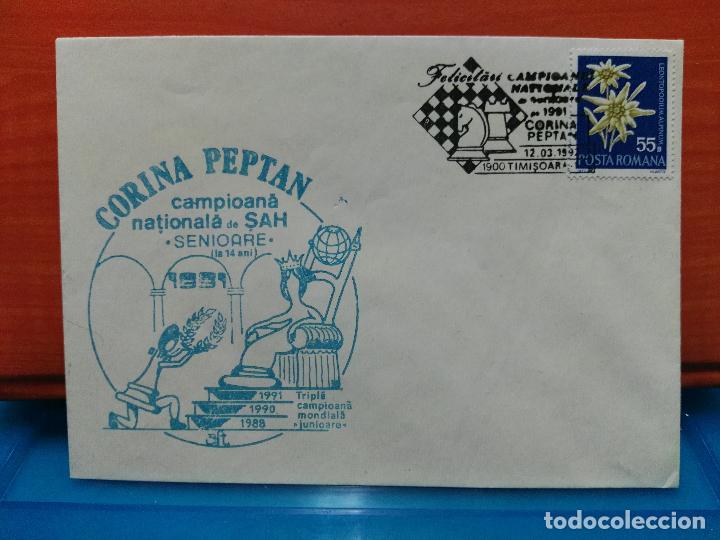 Timbres: AJEDREZ. RUMAN&Iacute;A. CORINA PEPTAN. CAMPEONA NACIONAL DE AJEDREZ SENIOR. 1992