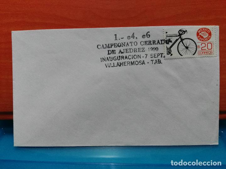 Timbres: AJEDREZ. M&Eacute;XICO. CAMPEONATO CERRADO DE AJEDREZ. DEFENSA FRANCESA. INAUGURACI&Oacute;N. VILLA HERMOSA 1990