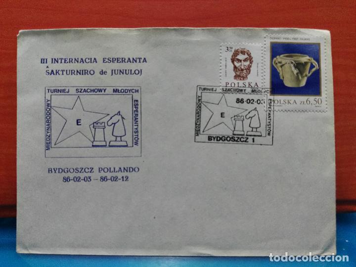 Timbres: AJEDREZ. POLONIA TORNEO DE AJEDREZ DE ESPERANTISTAS. BYDGOSZCZ 1986. TORRE Y CABALLO