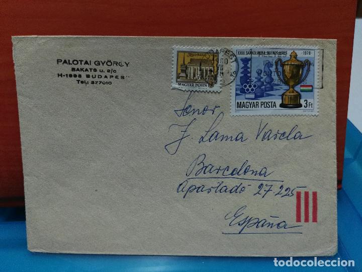 Timbres: AJEDREZ. HUNGR&Iacute;A. CARTA CIRCULADA CON SELLO DE LA OLIMPIADA DE AJEDREZ DE BUENOS AIRES.