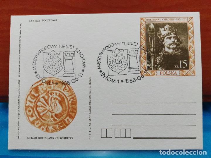 Timbres: AJEDREZ. POLONIA. TORNEO INTERNACIONAL DE AJEDREZ . BYTOM, 11-06-1988