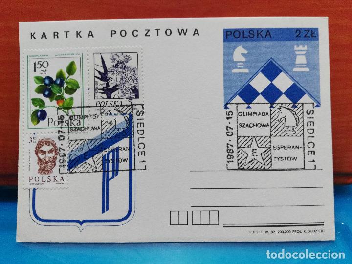 Timbres: AJEDREZ. ESPERANTO. POLONIA.OLIMPIADA DE AJEDREZ ESPERANTISTA. SIEDLCE, 15-07-1987
