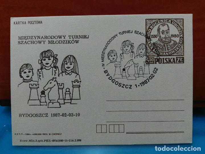 Timbres: AJEDREZ. POLONIA. IV TORNEO INTERNACIONAL DE AJEDREZ JUVENIL. BYDGOSZCZ, 02-02-1987