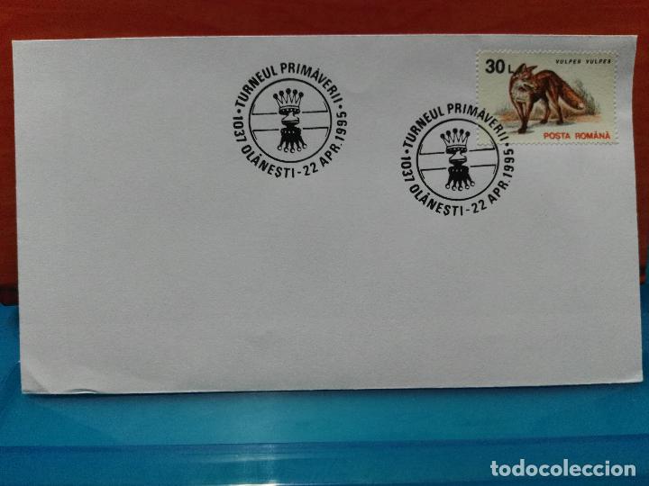 Sellos: AJEDREZ. RUMAN&Iacute;A. TORNEO DE PRIMAVERA DE AJEDREZ. OLANESTI, 22-04-1995. DAMA BLANCA Y NEGRA