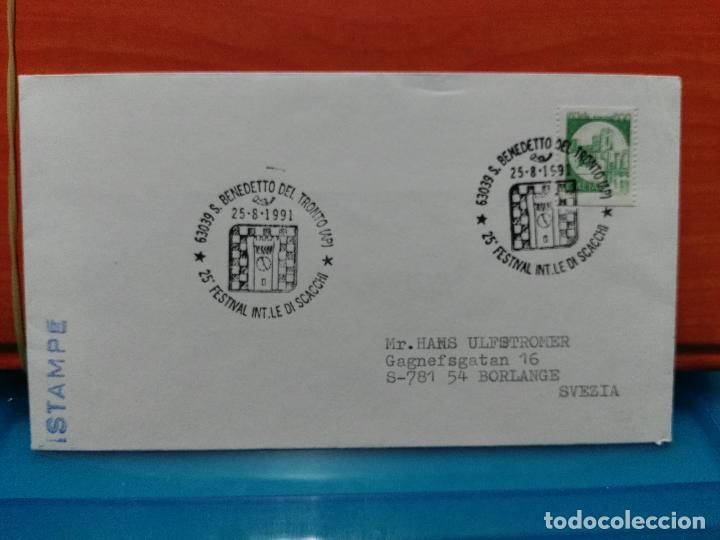 Timbres: ITALLIA. 25&ordm; FESTIVAL INTERNACIONAL DE AJEDREZ. SAN BENEDETTO DEL TRONTO 25-08-1991