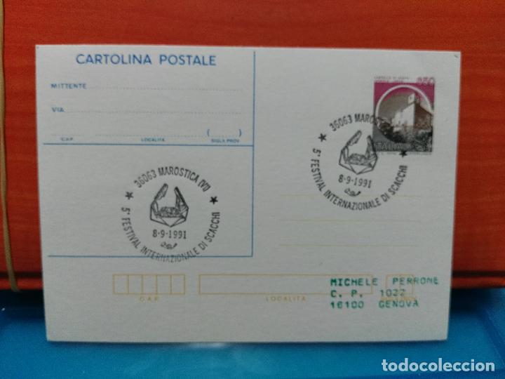 Timbres: ITALLIA. 5&ordm; FESTIVAL INTERNACIONAL DE AJEDREZ. MAROSTICA. 08-09-1991