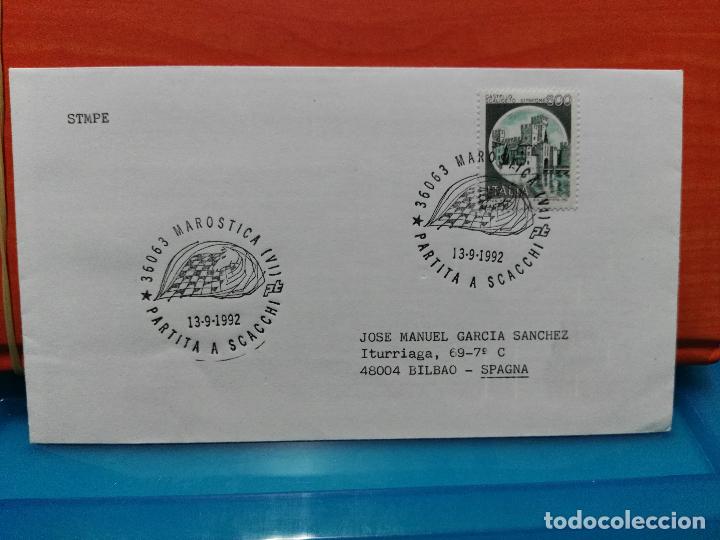 Timbres: AJEDREZ. ITALIA. PARTIDA DE AJEDREZ VIVIENTE. MAROSTICA. 13-09-1992