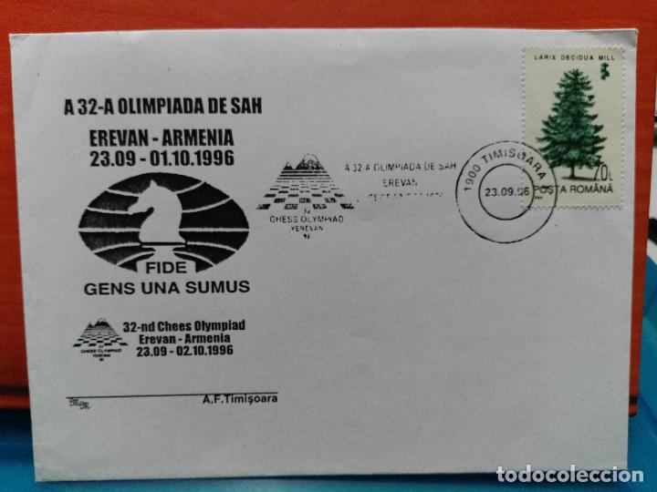 Timbres: AJEDREZ. RUMAN&Iacute;A. OLIMPIADA DE AJEDREZ EN EREVAN (ARMENIA) 1996