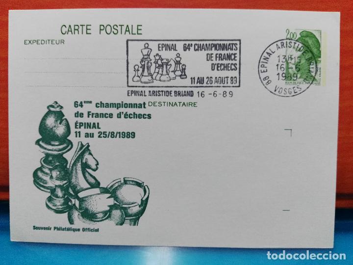 Timbres: AJEDREZ. FRANCIA. 64&ordm; CAMPEONATO DE FRANCIA DE AJEDREZ. EPINAL. 11-26/08/1989