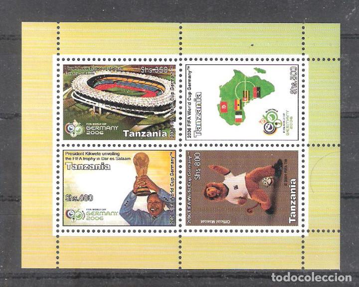 Timbres: TANZANIA H.B. 538** Copa del Mundo de F&uacute;tbol 2006.Completa