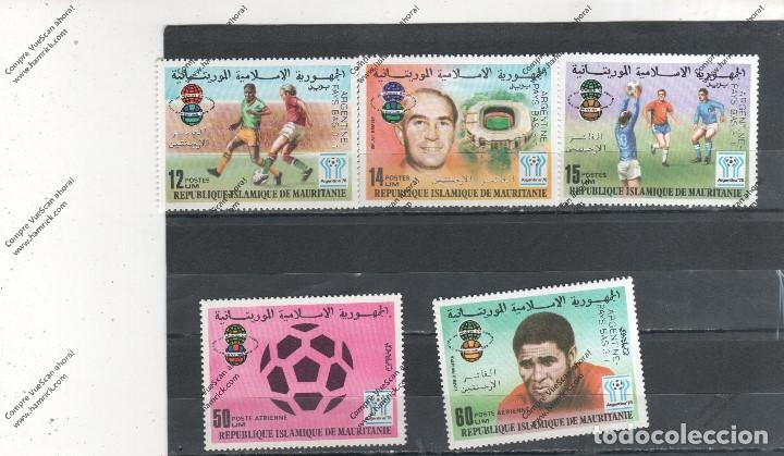 Sellos: Mauritania n&ordm; 379 al 381 y A 182 al 183 (**)