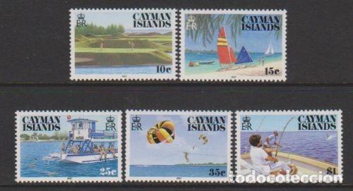 Timbres: CAYMAN 1987 - TURISMO - DEPORTE - YVERT N&ordf; 598-602** SG 647-651**
