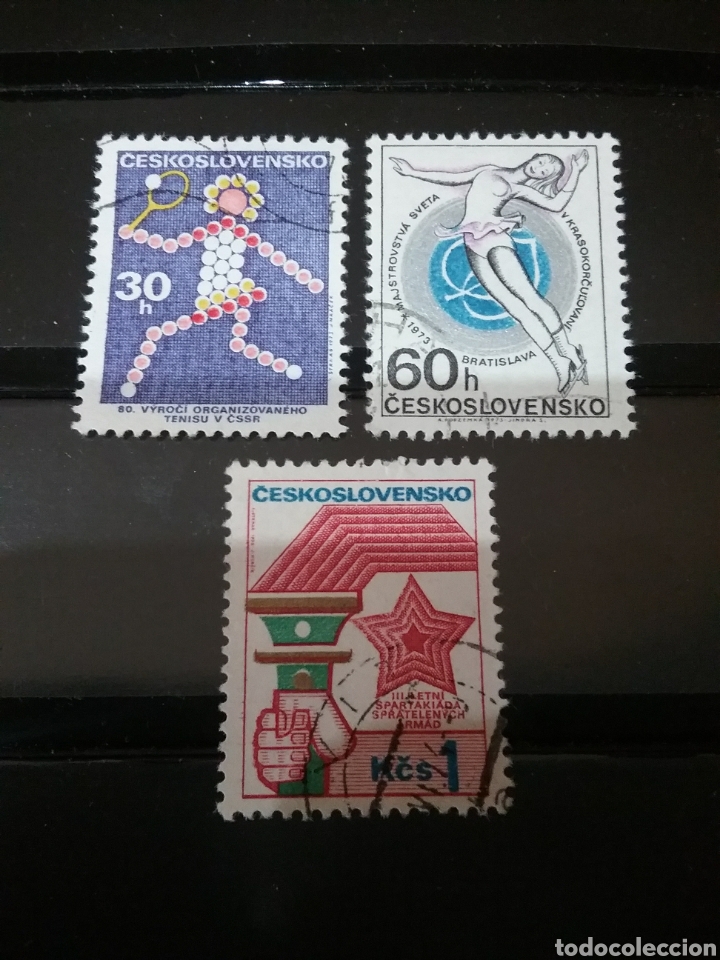 Sellos: Sellos R. Checoslovaquia nuevos/1973/Juegos/Atletas/Emblemas/Tenis/gimnasia/ritmica/espartiakada/dep
