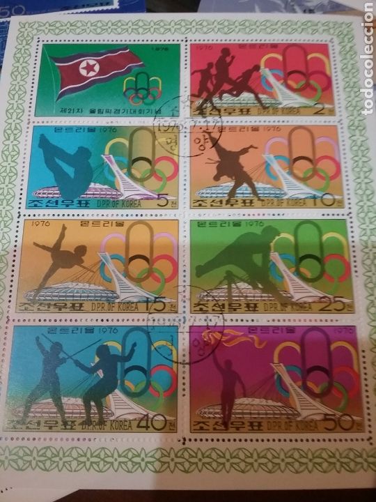 Briefmarken: HB Corea Norte mtda (DPRK)/1976/21 Juegos olimpiadas/Montreal/Canad&aacute;/esgrima/judo/bandera/atleta/rit