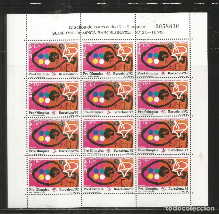 Timbres: ESPA&Ntilde;A SPAIN MINIPLIEGO JUEGOS OLIMPICOS BARCELONA TENIS DE MESA TENNIS TIRO OLYMPIC SHOT