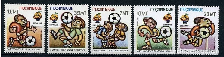 Timbres: MOZAMBIQUE 1982 - CAMPEONATO DEL MUNDO DE FUTBOL ESPA&Ntilde;A-82 - YVERT n&ordm; 870/974**